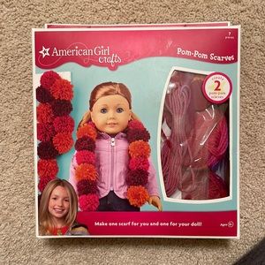 American girl crafts, pom-pom scarves